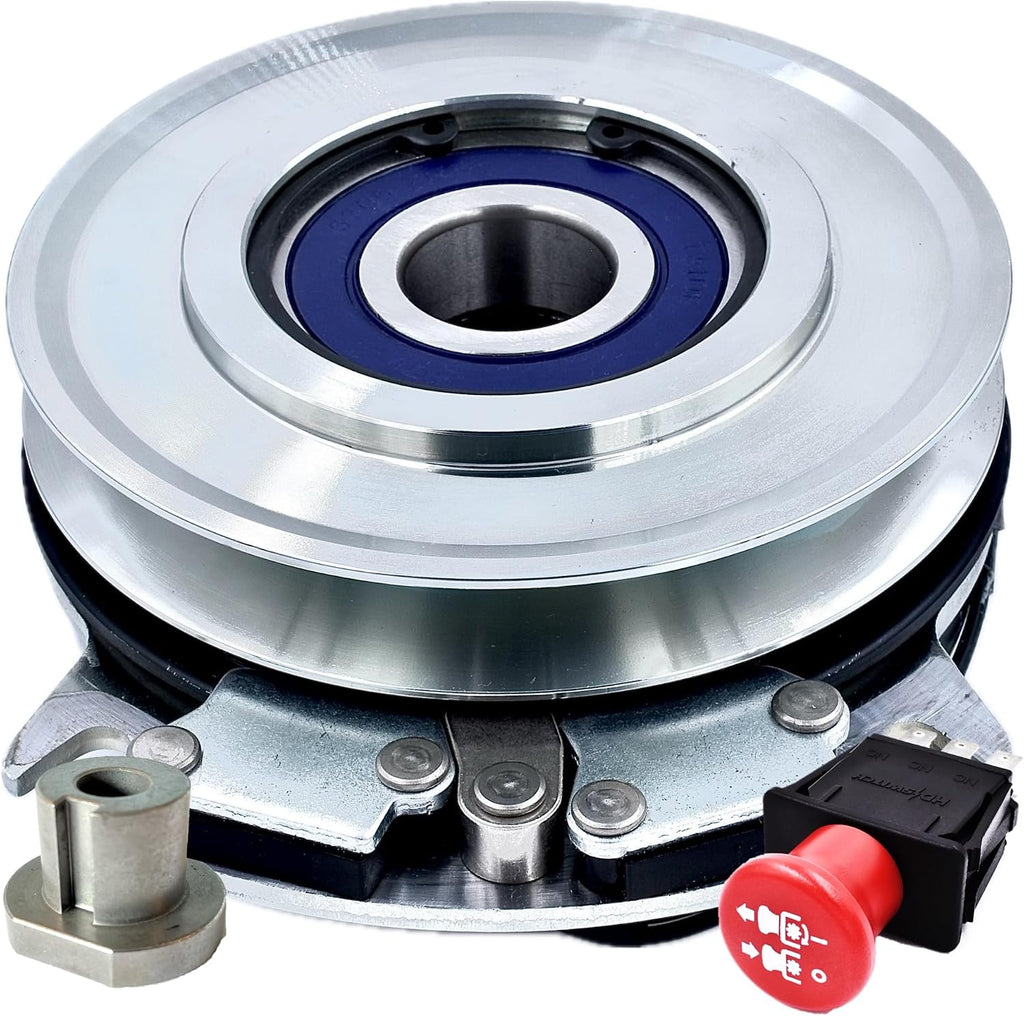 HD Switch HiTorque 210ftlb (OEM 175) BIGBearing Billet Pulley Clutch & 20A PTO Switch fits Ariens Gravely Woods 09232700 09266700 09208000 00389900 01545600 5218-31 5218-94 Mowers Larger Pully Bearing