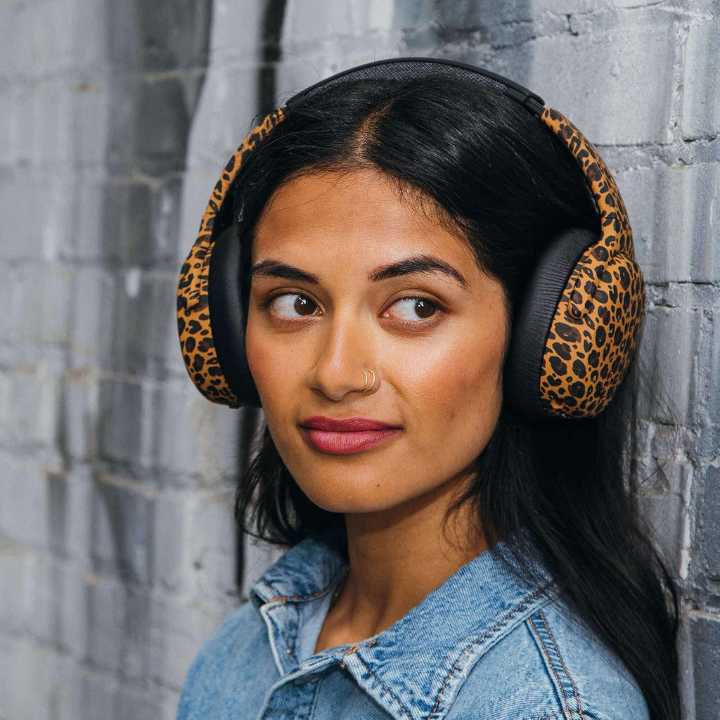 Skullcandy Crusher ANC 2 Wireless Over-Ear Bluetooth Headphones with Multi-Sensory Bass, Active Noise Cancelling, Up to 60 Hours Battery, Microphone for iPhone Android - Leopard