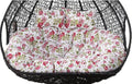 2 Person Egg Chair Cushion Replacement, Double Hanging Rattan Chair Cushion, Hanging Rocking Chair with 2 Adjustable Headrests, Hanging Mattress for Patio Garden Furniture(E)