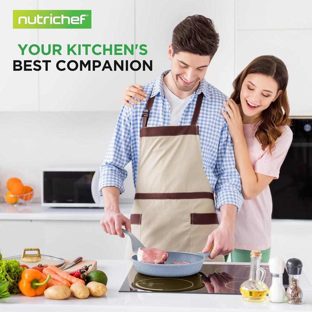 NutriChef 22‑Piece Non‑Stick Ceramic Pots and Pans Set – For All Cooktops Including Induction – PTFE & PFAS Free, Includes Bakeware & Utensils