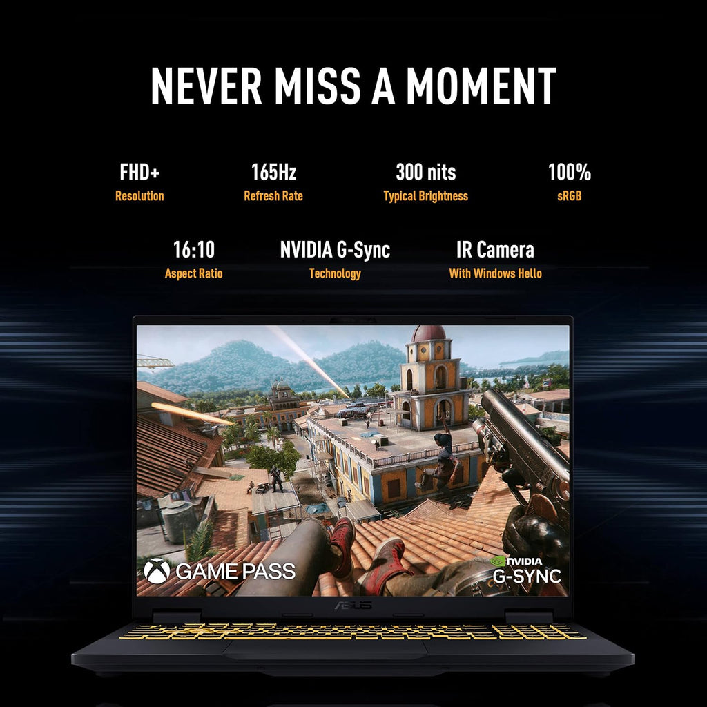 ASUS TUF Gaming F16 Laptop, NVIDIA RTX 5060, Intel i7-14650HX(Up to 5.2GHz), 16' FHD+ 165Hz LCD Anti-Glare Display, WiFi 6E, Fast Charge, 32 GB DDR5, 2 TB SSD, Windows 11 Pro, Accessories