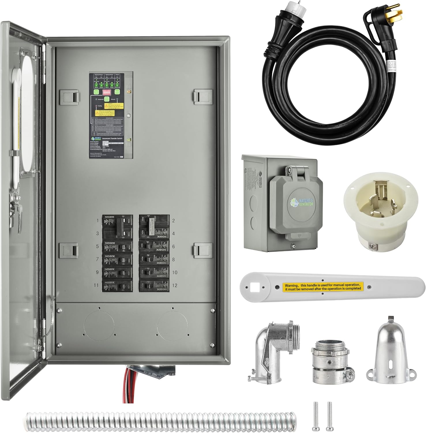 Nature's Generator Pre-Wired Automatic Transfer Switch 120V/240V 50A 12 Circuits