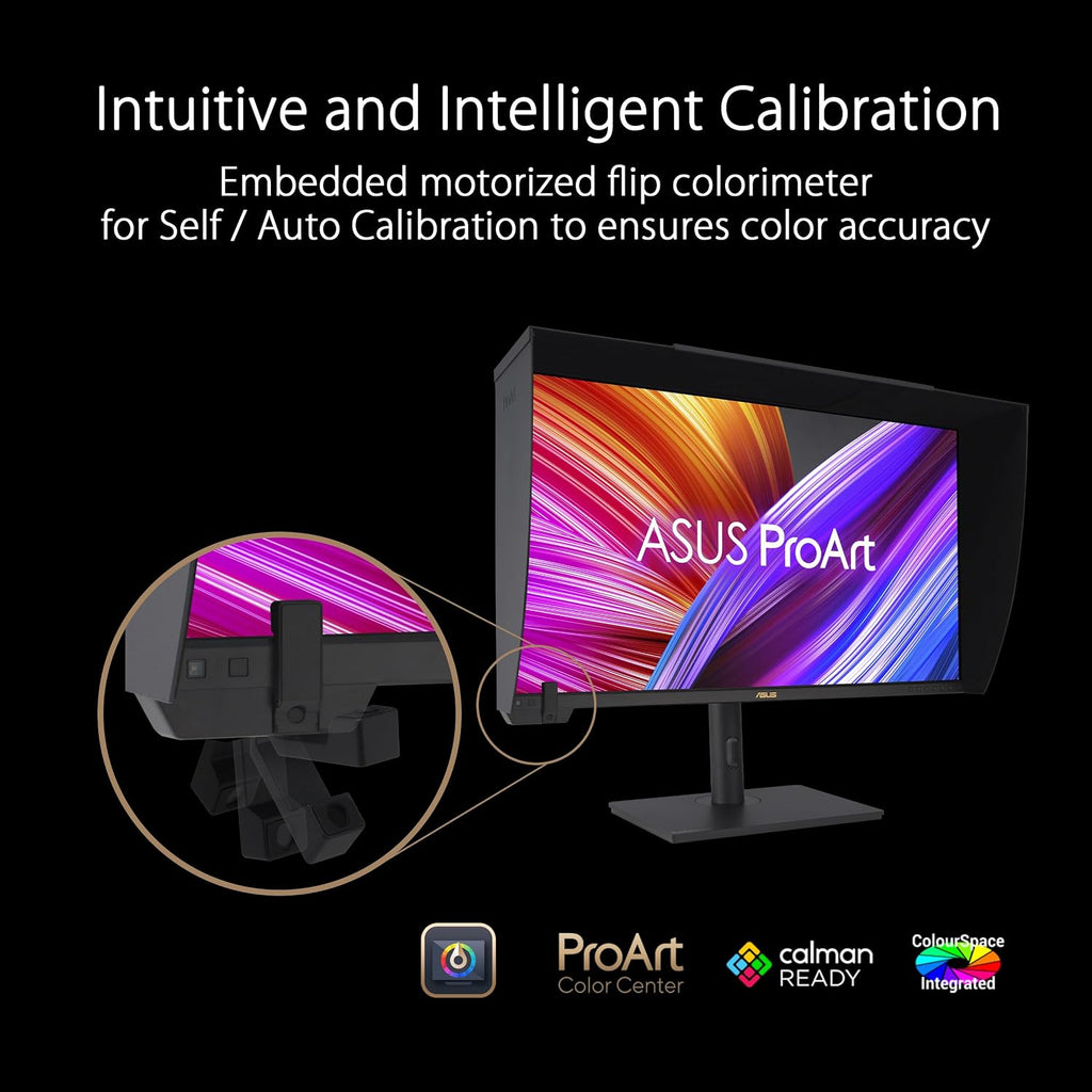 ASUS ProArt Display 32' 4K HDR Mini-LED Professional Monitor (PA32UCXR) – UHD (3840 x 2160), Built-in Motorized Colorimeter, Dolby Vision, 99% Adobe RGB, 97% DCI-P3, ΔE<1, Thunderbolt 4, 3 yr warranty