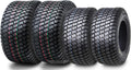 WANDA 4 Pack 15x6-6 & 18x9.5-8 Ride Lawn Mower Turf Tires 4 PR