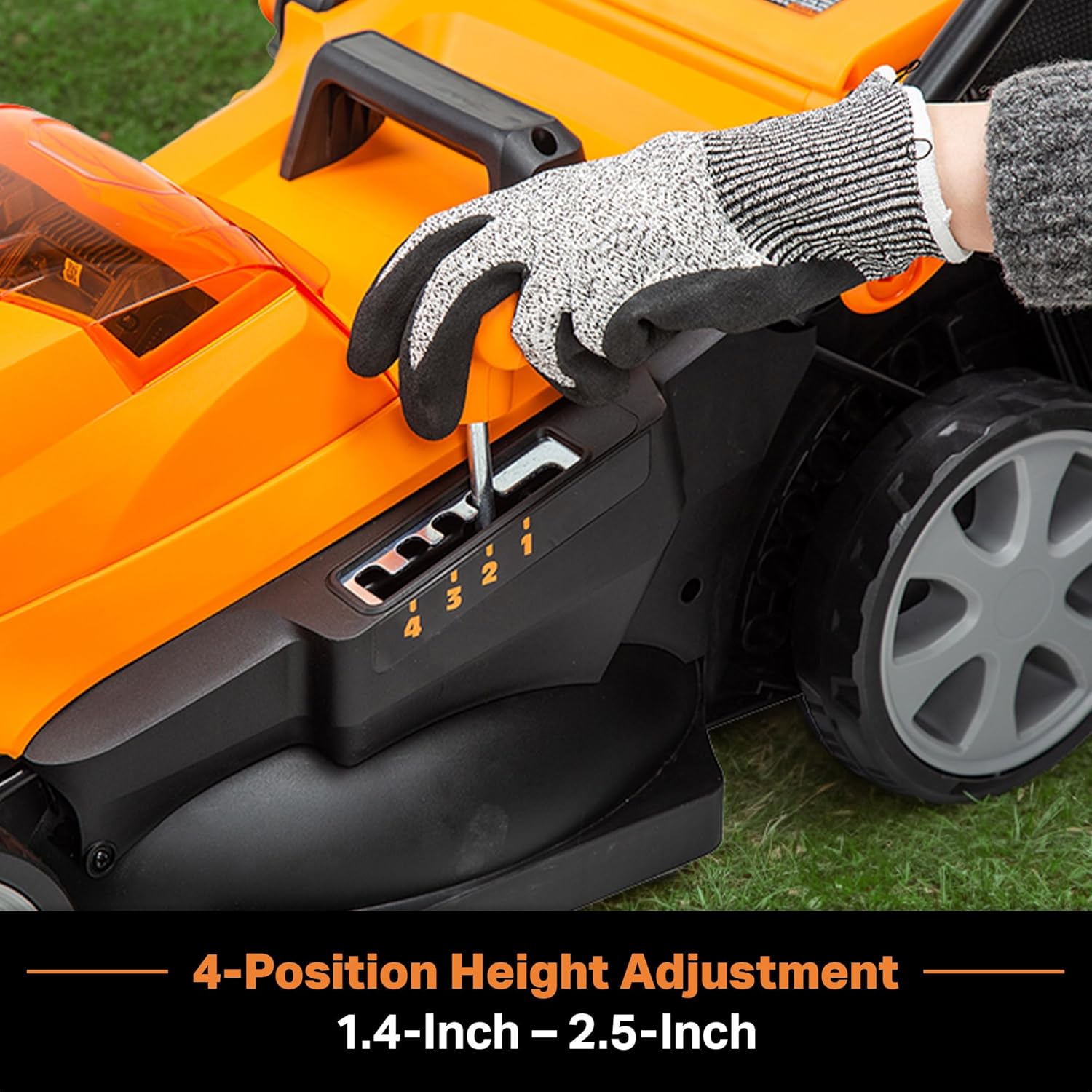 LawnMaster CLMF4815E 48V MAX 15-inch Brushless Cordless Lawn Mower with 2X24V MAX 4.0Ah Battery and a Dual Charger