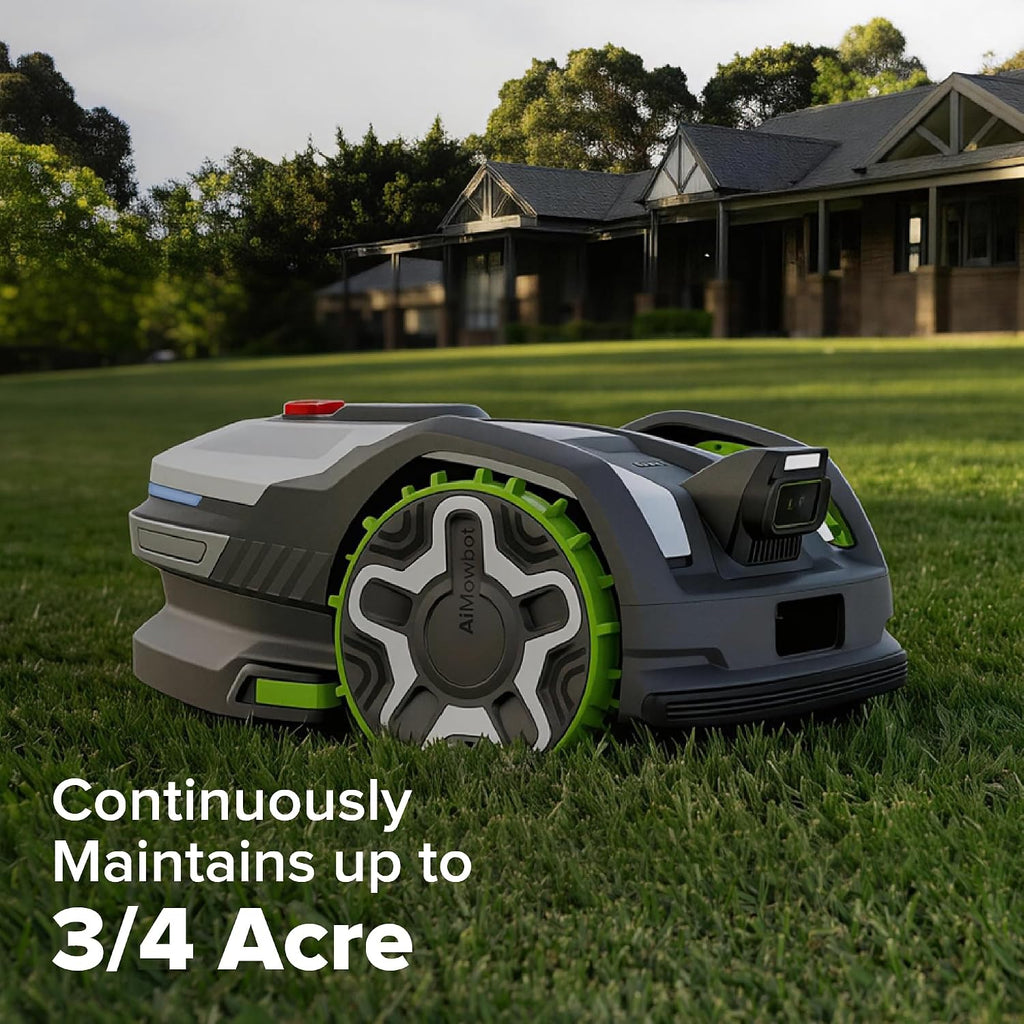 Greenworks C30Z Wire-Free Robotic Lawn Mower, up to 3/4 Acre, RTKVision Navigation, 24-Degree Slope Climbing, Smart Obstacle Avoidance, App Control with Electric Height Adjustment