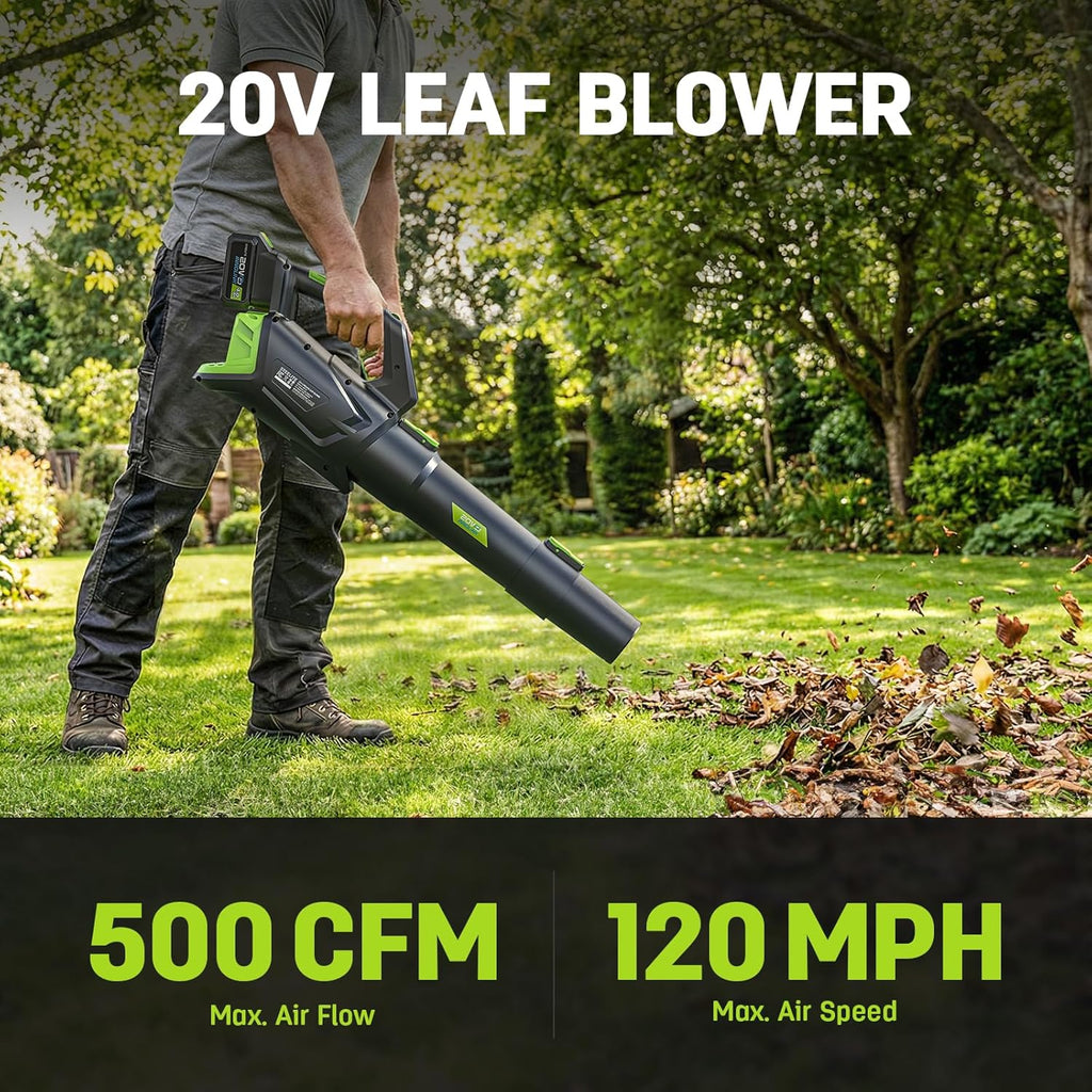 STEELITE 40V(2×20V) 17-Inch Cordless Lawn Mower Combo, Brushless Electric Mower, 12-Inch String Trimmer & 500CFM Leaf Blower, Yard Tools Kit with 3×4.0Ah Batteries and Dual Chargers