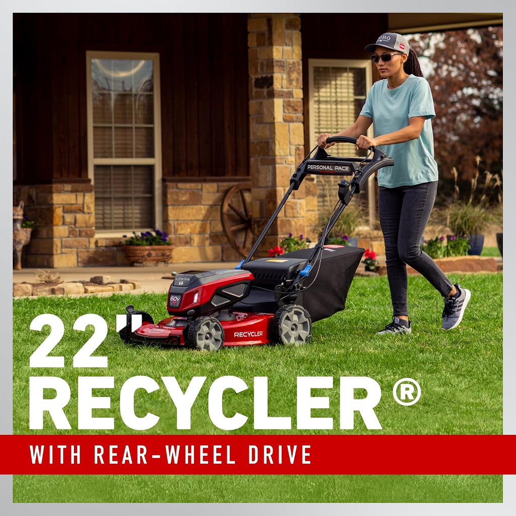 Toro 60V MAX* 22 in. Recycler® w/Personal Pace® Lawn Mower - Battery/Charger Not Included