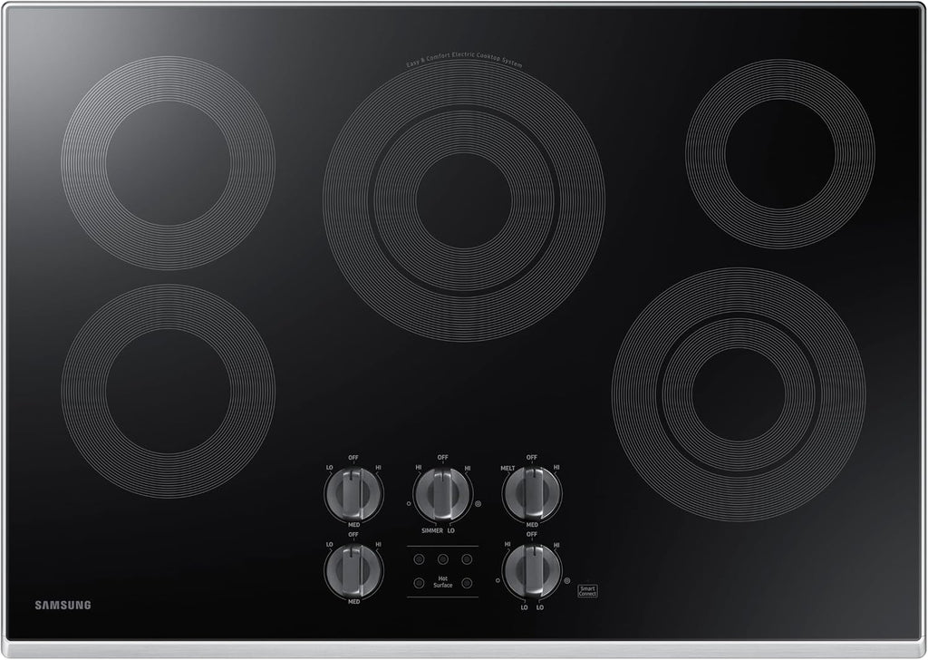 SAMSUNG 30' Built In Smart Electric Cooktop with 5 Elements, Stainless Steel, NZ30K6330RS/AA