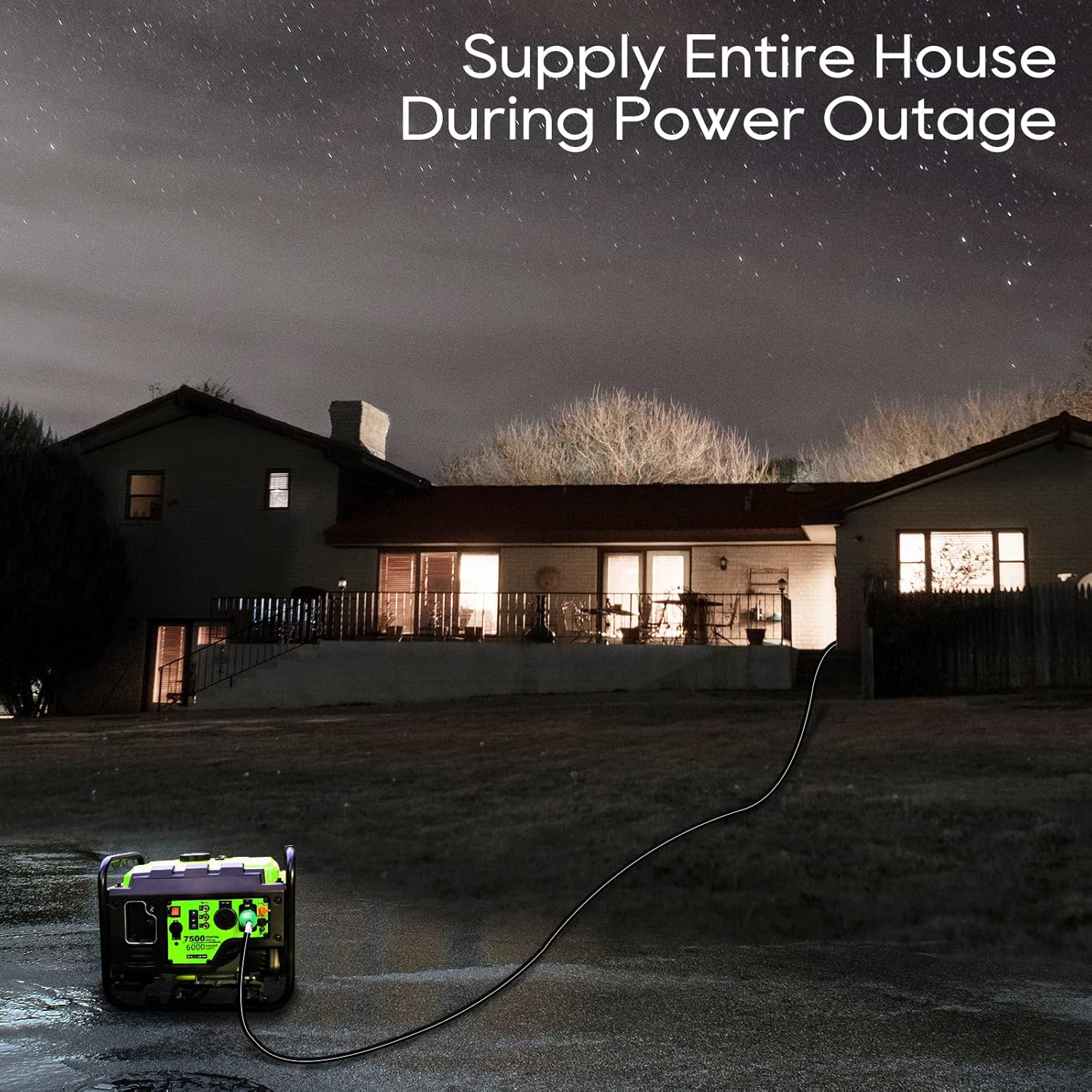 RVGUARD 3 Prong 30 Amp 100 Foot Generator Extension Cord, NEMA L5-30P/L5-30R 125V 10 Gauge SJTW Generator Power Cord with Cord Organizer, ETL Listed