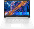 HP 14' HD Display Laptop, Intel Celeron N4500, 4GB ram, 64GB eMMC, Intel UHD Graphics, Wi-Fi 6, 720p HD Camera, Media Card Reader, Win 11S, White (Renewed)