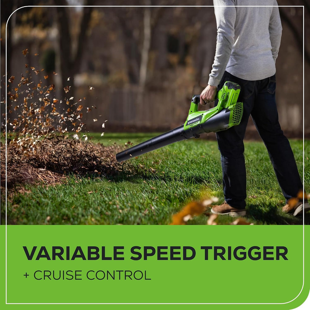 Greenworks 40V Cordless Yard Tool Combo Kit with 2.0Ah Battery & Charger – 12' Auto Feed String Trimmer and 390 CFM Leaf Blower, Lightweight Design