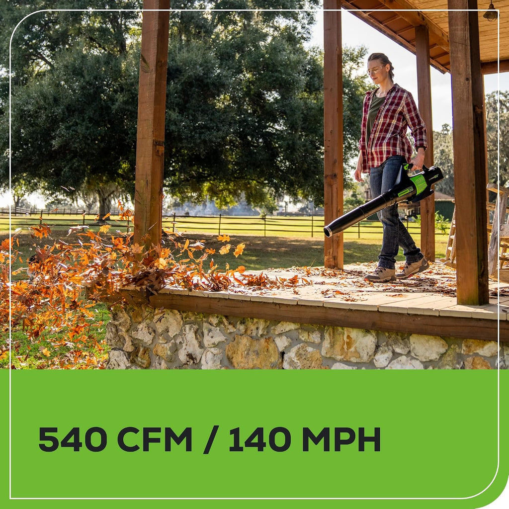 Greenworks 60V Cordless Yard Tool Combo Kit with 4.0Ah Battery & Charger – 13' Dual-Line String Trimmer and 540 CFM Leaf Blower
