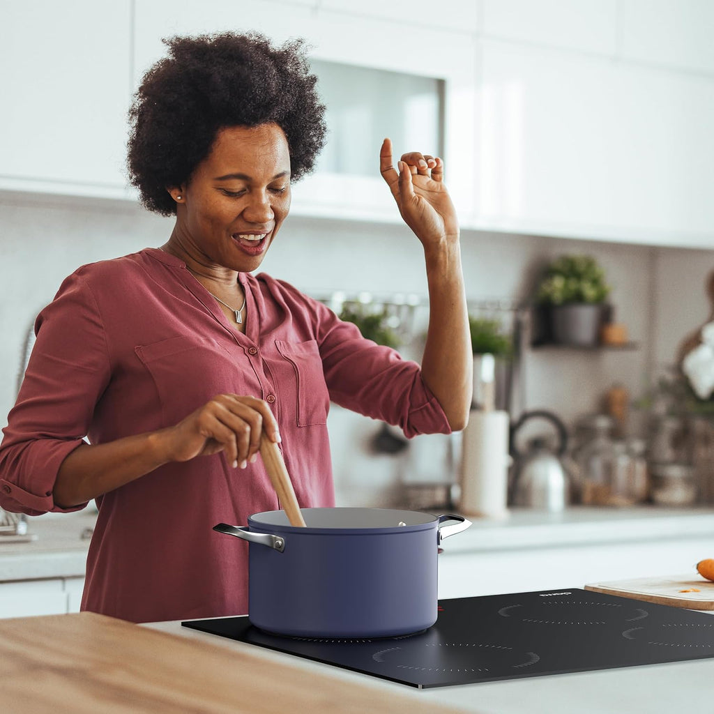 CDV 6000W Built-in Induction Cooktop 4 Burners, 24 Inch Electric Cooktop Touch Control Ceramic Glass Plate 9 Power Levels Fast Heating Safety Child Lock