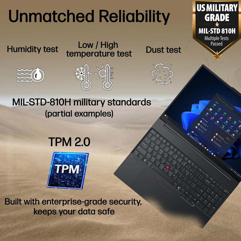 Lenovo ThinkPad E16 Gen 3 Business AI PC Laptop (16' FHD+ Anti-Glare, Intel 16-Core Ultra 7 255H (> i9-13900H), 32GB DDR5 RAM, 1TB SSD) Backlit, Thunderbolt 4, 5MP Webcam, Fingerprint, Win 11 Pro
