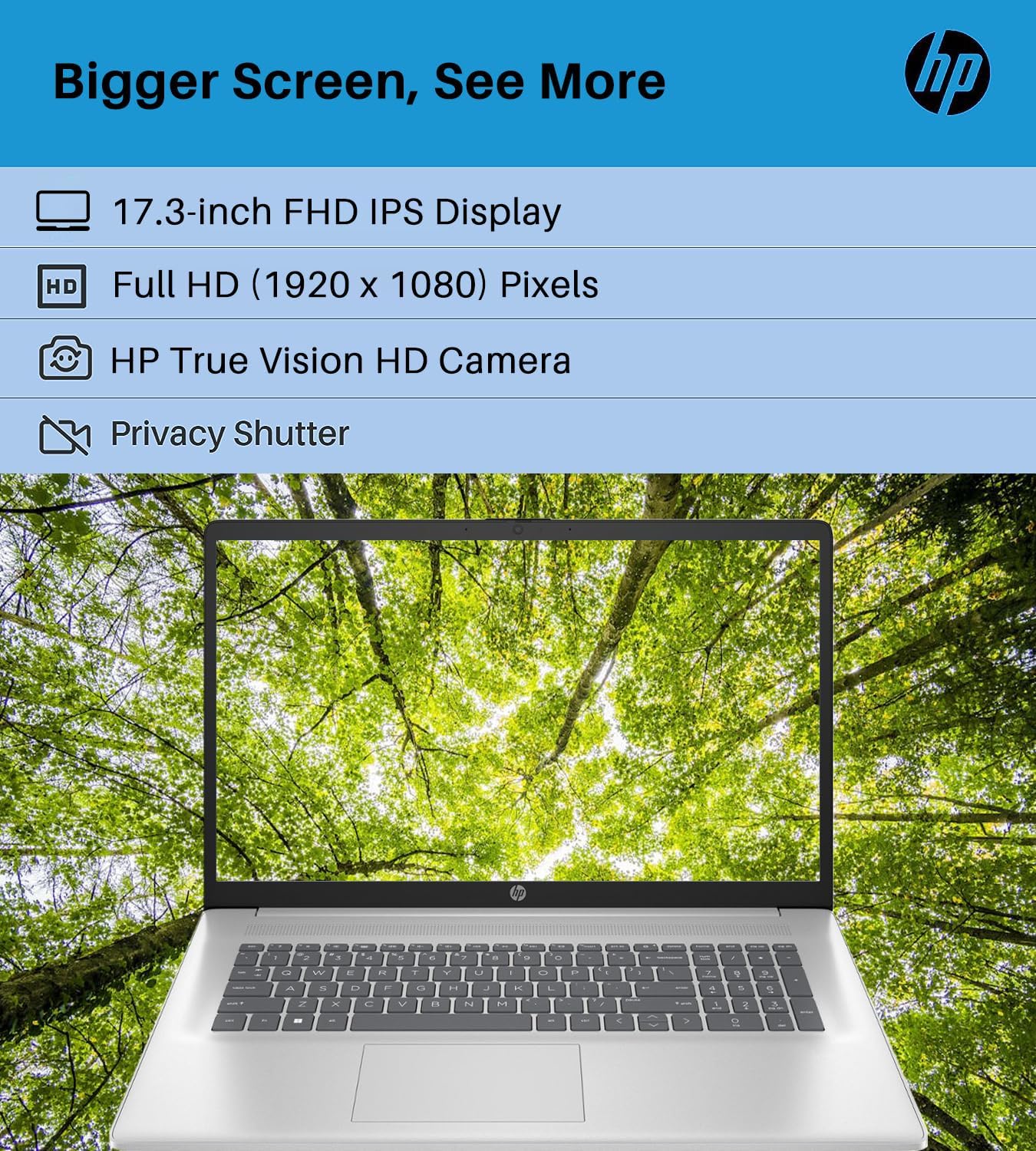 HP 2024 17 Business Laptop with Microsoft Office Lifetime License, 17.3' FHD IPS Screen, Intel 6-Core i3-1215U, 16GB RAM, 512GB SSD, Intel UHD Graphics, Anti-Glare, HD Camera, Win 11 Home