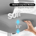 Office Desk Chair with Ergonomic Lumbar Support, Extra-Thick Seat Cushion, Flip-up Arms, Breathable Mesh Back, Computer Task Chair for Home Office