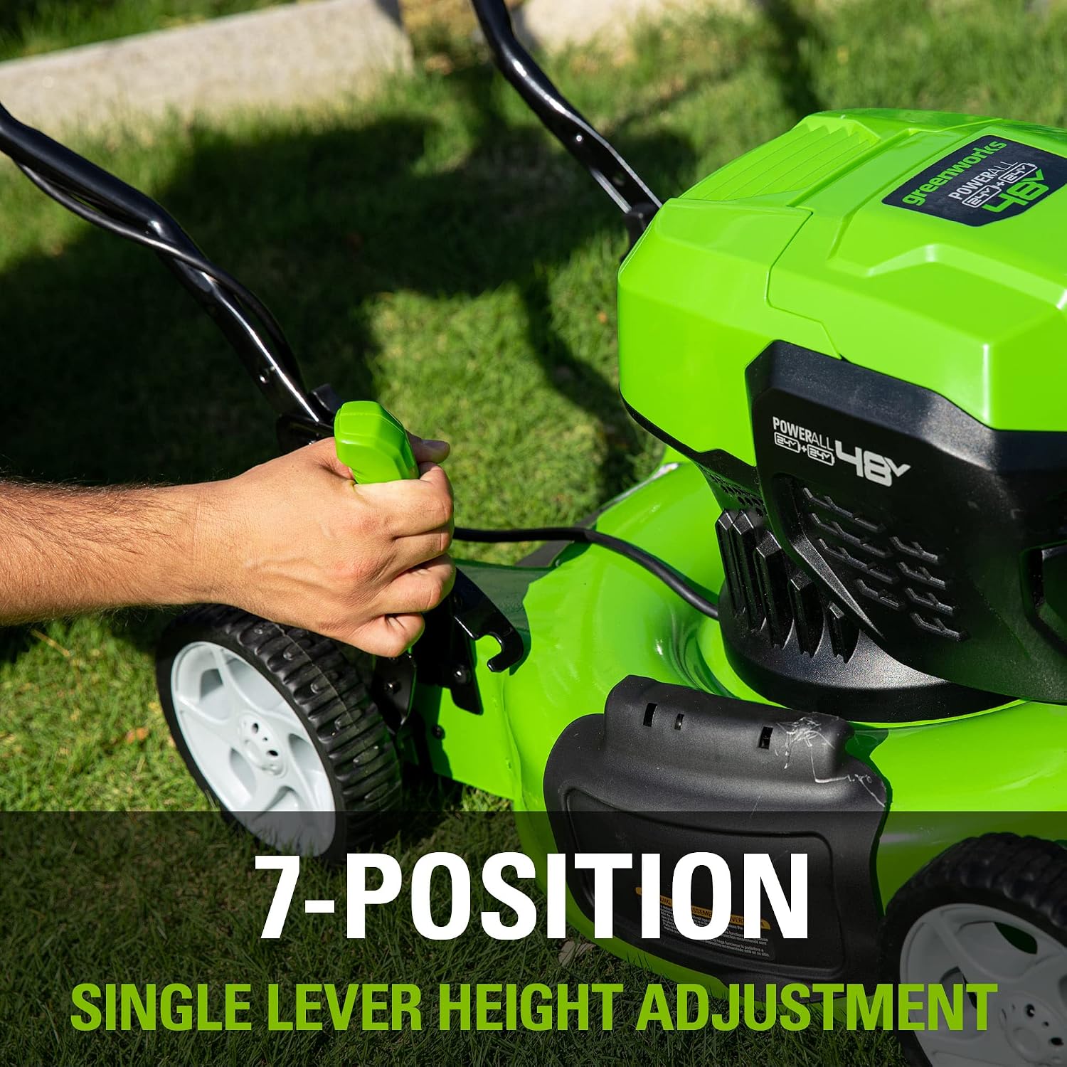 Greenworks 48V (2 x 24V) 19' Brushless Cordless (Push) Lawn Mower (125+ Compatible Tools), (2) 4.0Ah Batteries and Dual Port Rapid Charger Included