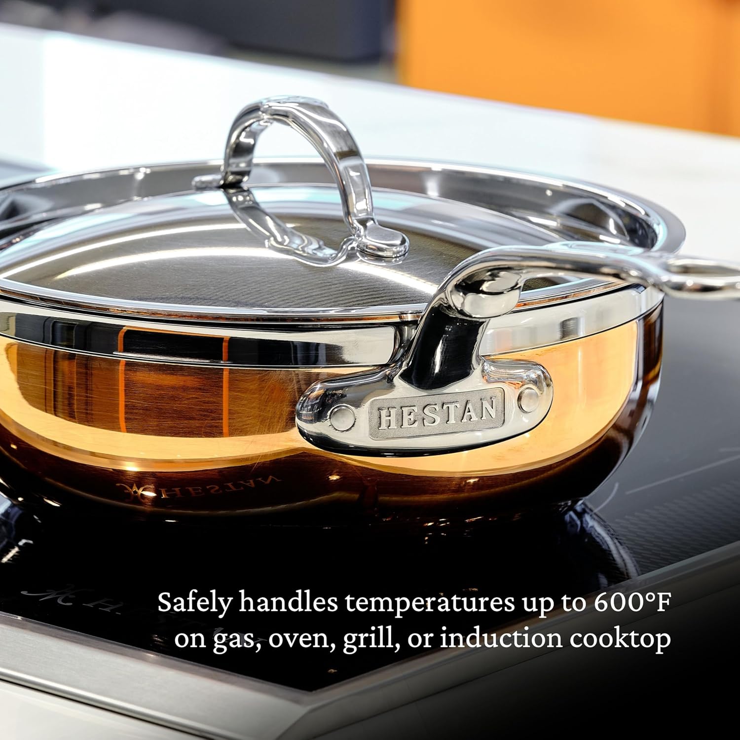 Hestan - CopperBond Collection - 100% Pure Copper Essential Pan, Induction Cooktop Compatible, 3.5 Quart
