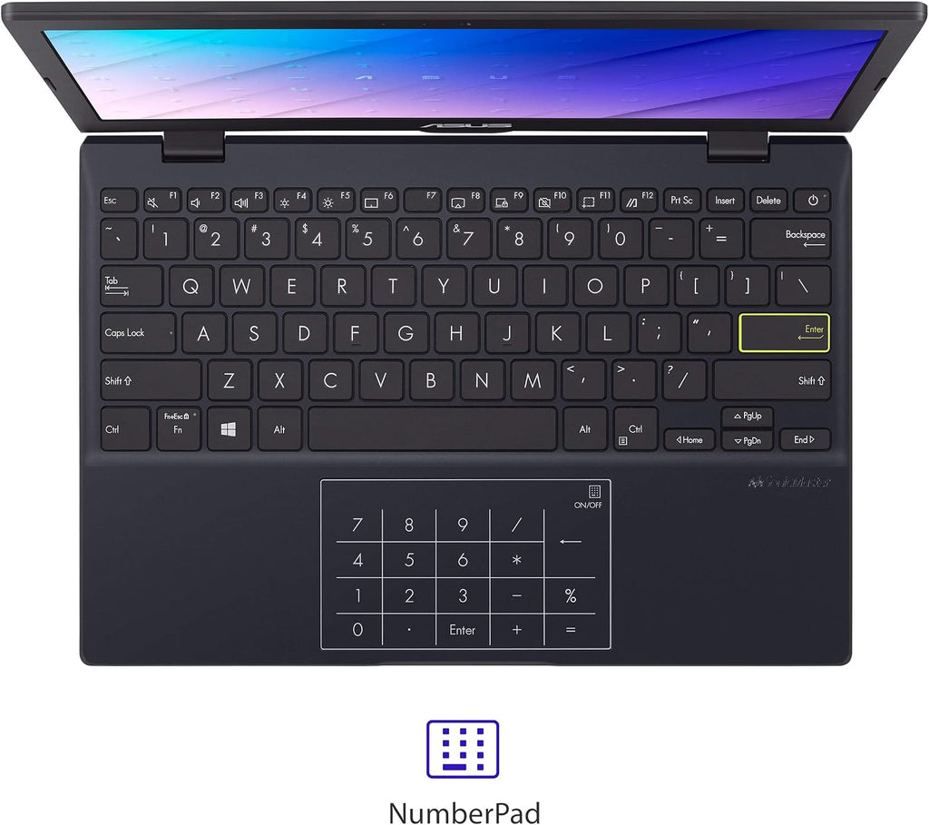 ASUS Notebook E210 11.6' Ultra Thin, Intel Celeron N4020 Processor, 4GB RAM, 64GB eMMC Storage, Windows 10 Home in S Mode with One Year of Office 365 Personal, E210MA-DB02,Star Black