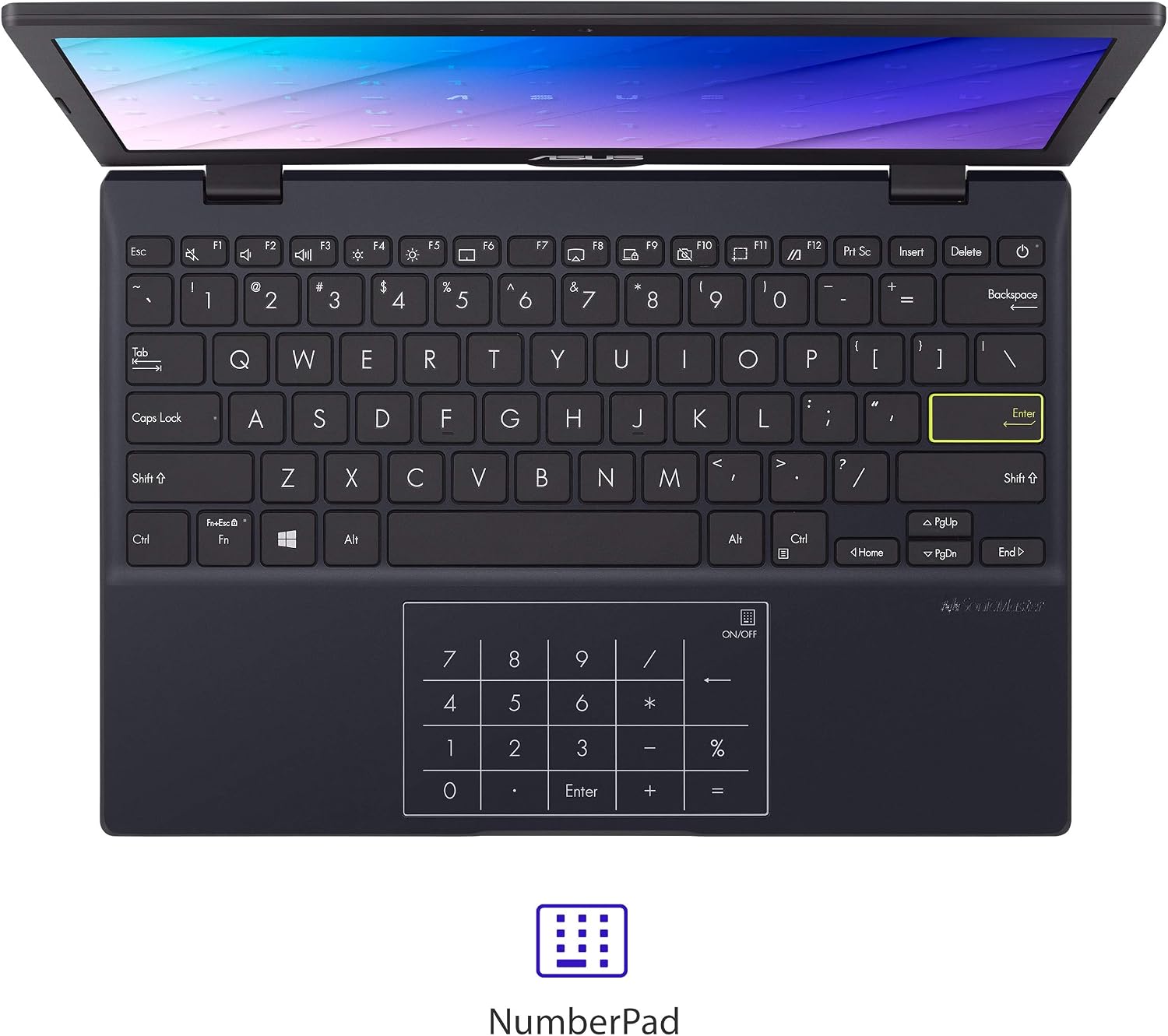 ASUS Notebook E210 11.6' Ultra Thin, Intel Celeron N4020 Processor, 4GB RAM, 64GB eMMC Storage, Windows 10 Home in S Mode with One Year of Office 365 Personal, E210MA-DB02,Star Black