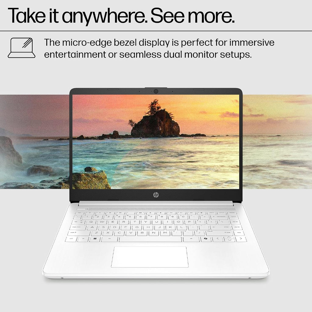 HP 14' Ultra-Light Laptop for Student & Home (1-Year Office 365, Intel Celeron N4500, 4GB RAM, 128GB Storage (64GB + 64GB SD)) 12-Hr Long Battery Life, Webcam, Wi-Fi 6, Fast Charge, Win 11 Home in S