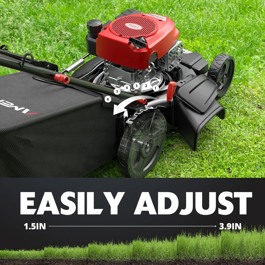 AMERISUN Gas Lawn Mower, 21' with 144cc 4-Cycle OHV Engine 3-in-1 Walk-Behind Push Lawn Mower (AV8621P1)
