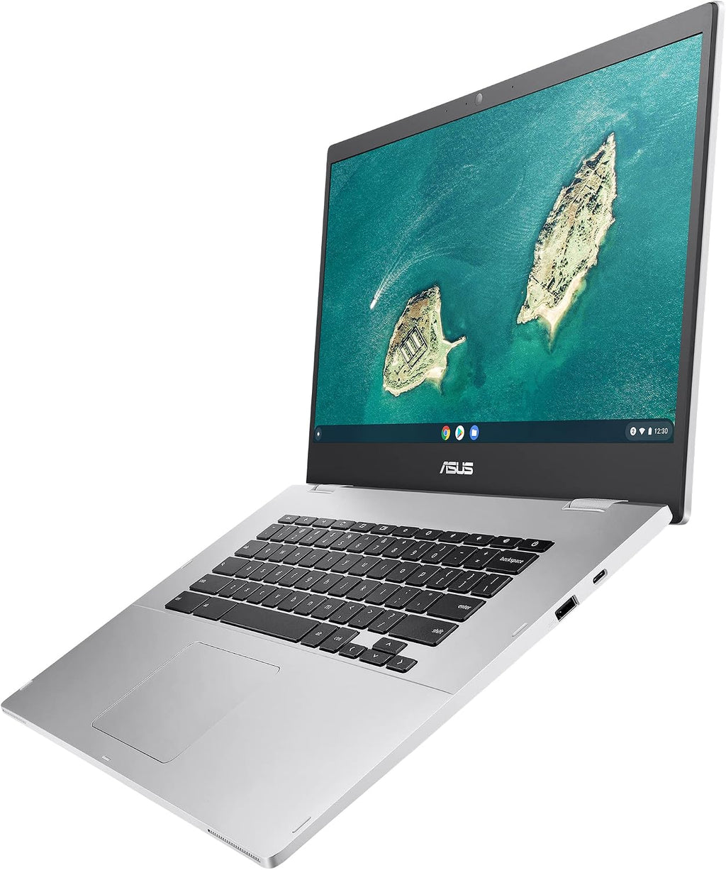 ASUS CX1500CNA-AS84F Chromebook CX1, 15.6' Full HD NanoEdge Display, Intel Celeron N3350 Processor, 64GB eMMC Storage, 8GB RAM, Chrome OS, Transparent Silver, CX1500CNA-AS84F