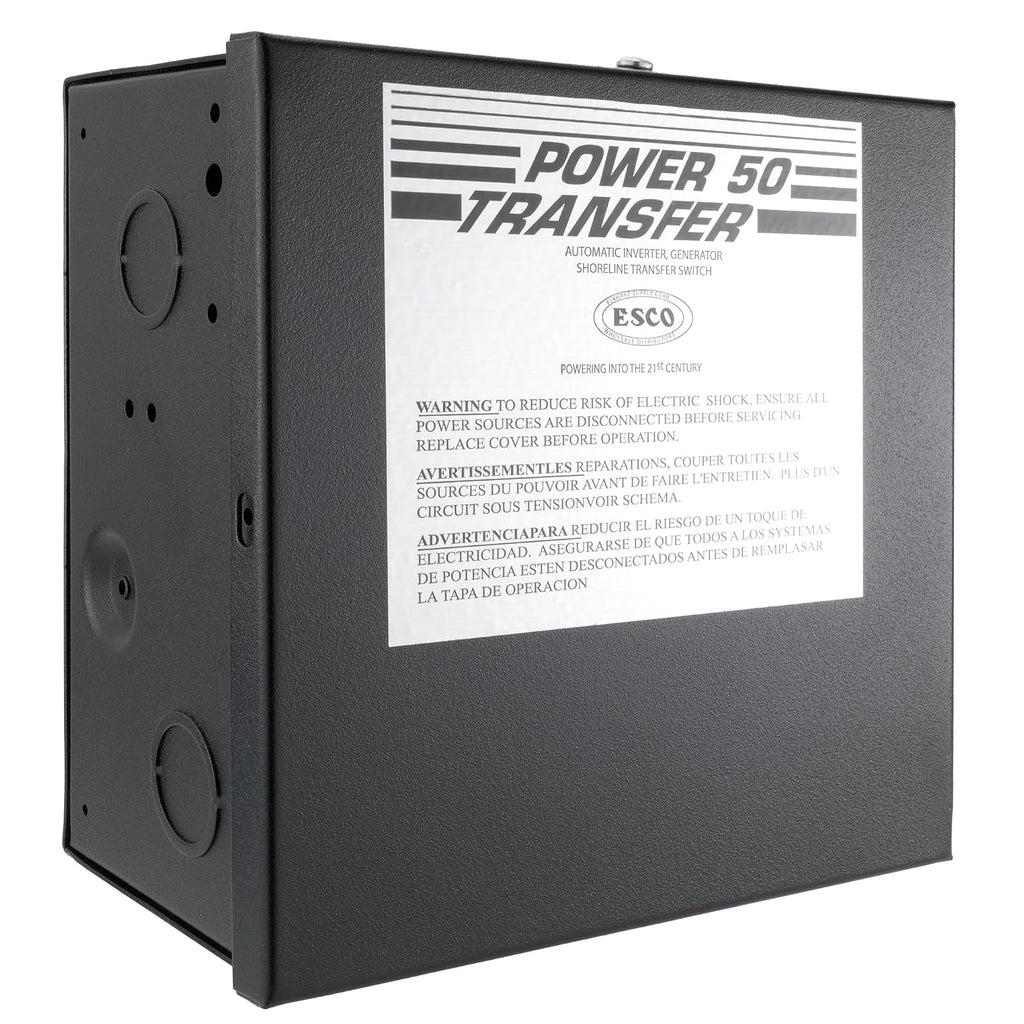 RecPro RV Automatic Transfer Switch for Esco | 120V/240V | 50Amp | Handles Up to 12KW Generator