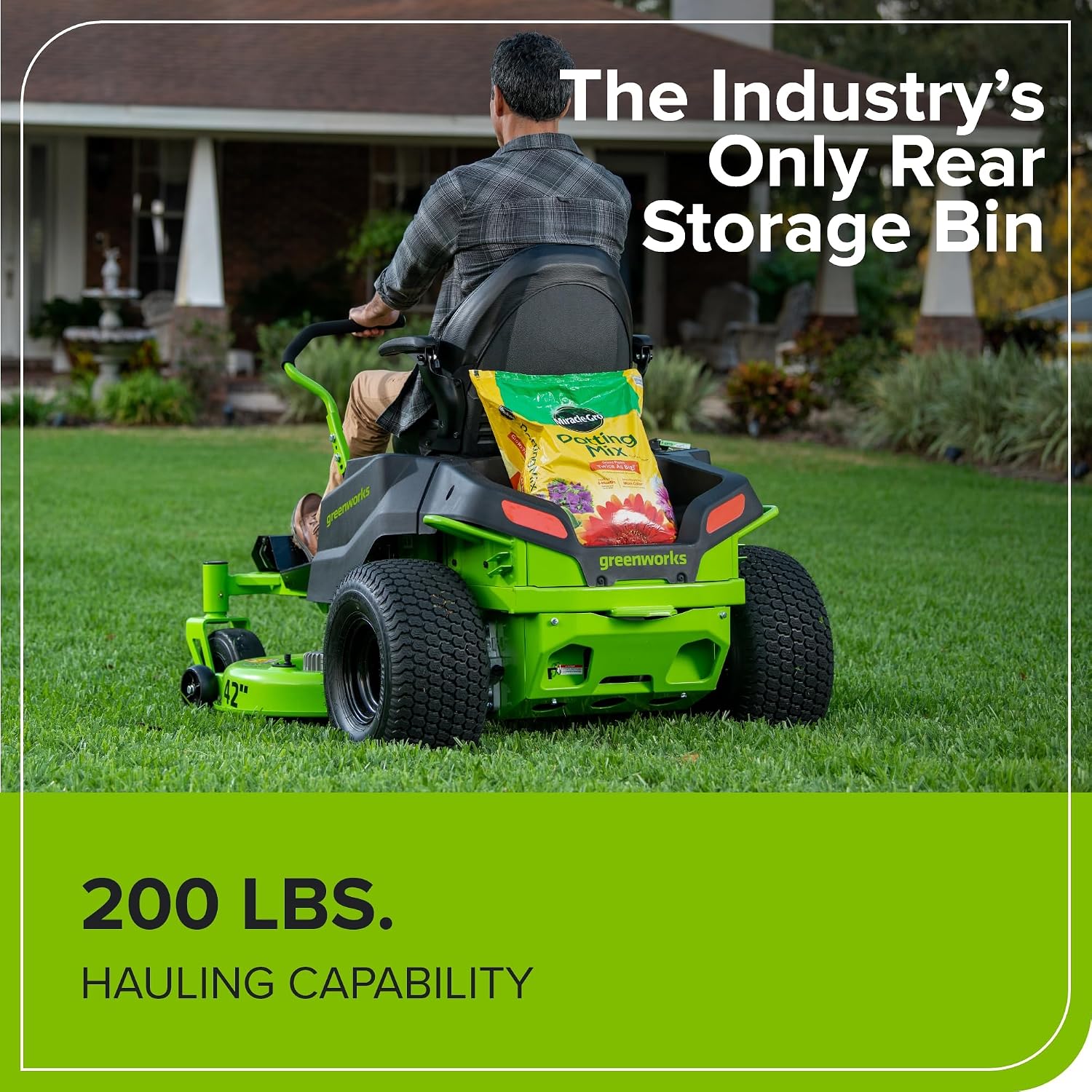 Greenworks 60V 42' Electric CrossoverZ Zero Turn Lawn Mower, (4) 8.0Ah Batteries and 600W Charger