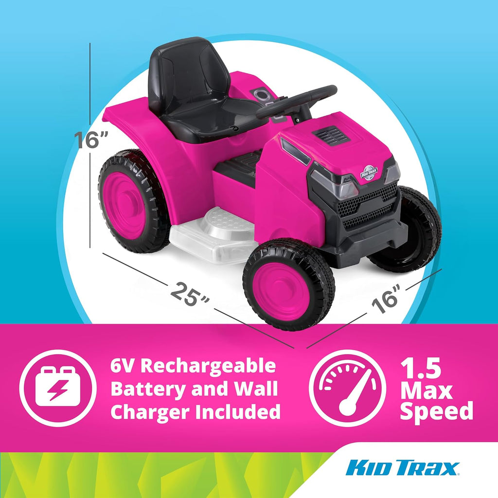 Kid Trax 6V Mow and Go Ride On Lawn Mower - Electric Cars for Kids, Toddler Outdoor Toys, Toddler Car, Kids Ride On Toys, Easy Drive, Durable, Ages 18-30 Months, Max Weight 44 lbs. 1.5 MPH