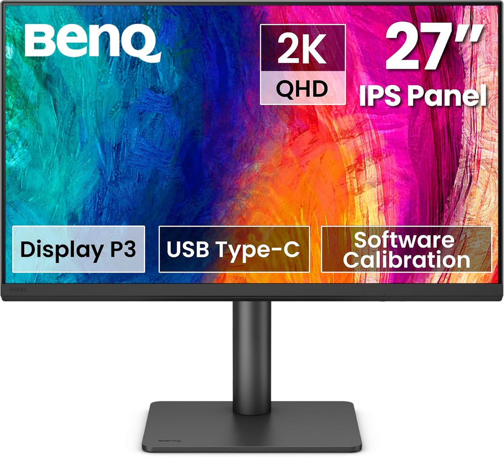 BenQ PD2706QN 27' 2K QHD (2560x1440) Mac-Ready Monitors, IPS, 95% P3, 100% sRGB/Rec.709, Uniformity, 90W USB-C, 100Hz, Factory-Calibrated, Daisy Chain(MST), Anti-Glare Nano Matte, Height Adjustable
