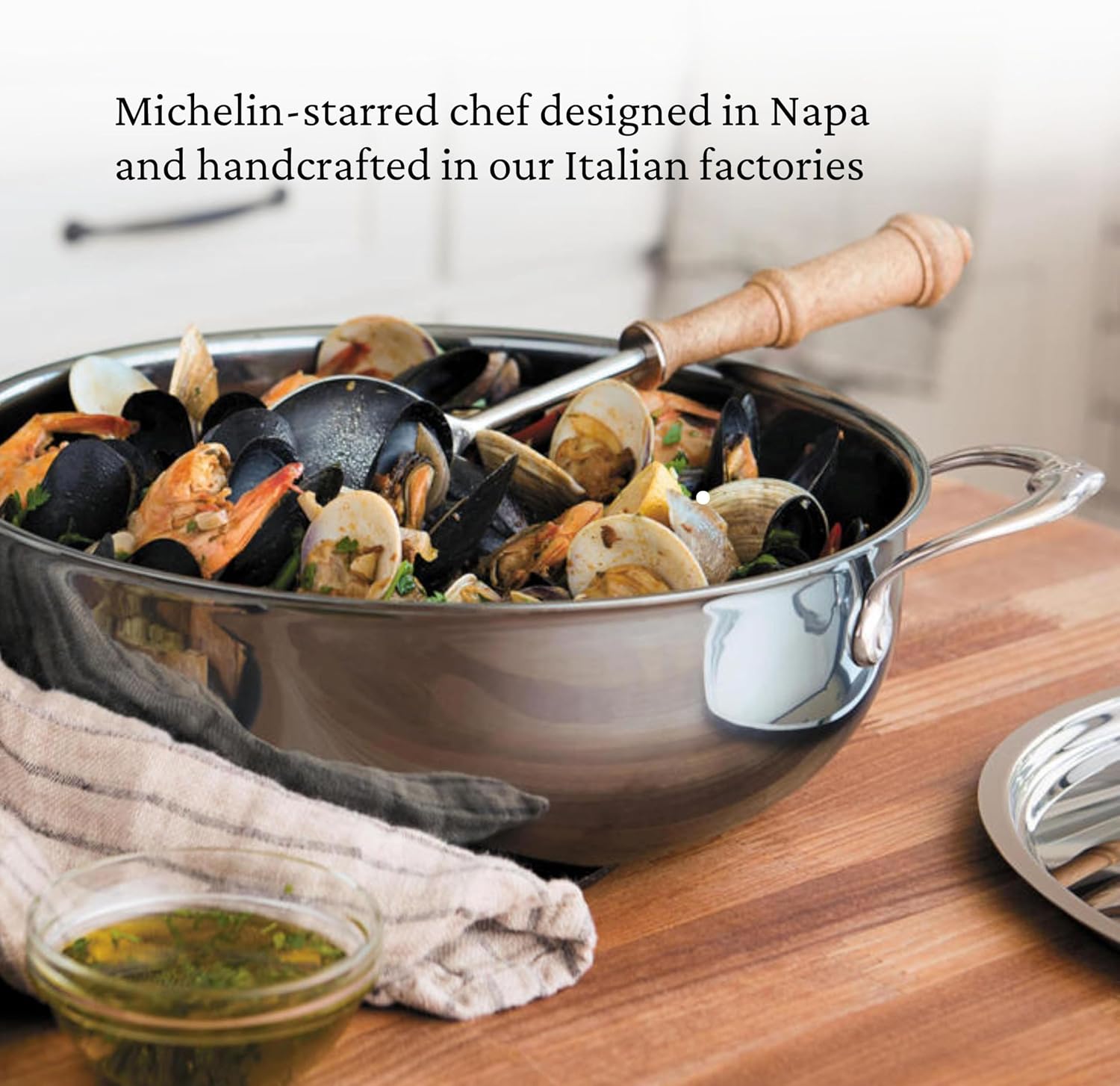 Hestan - NanoBond Collection - Titanium All-In-One Pan, Induction Cooktop Compatible, 5 Quart