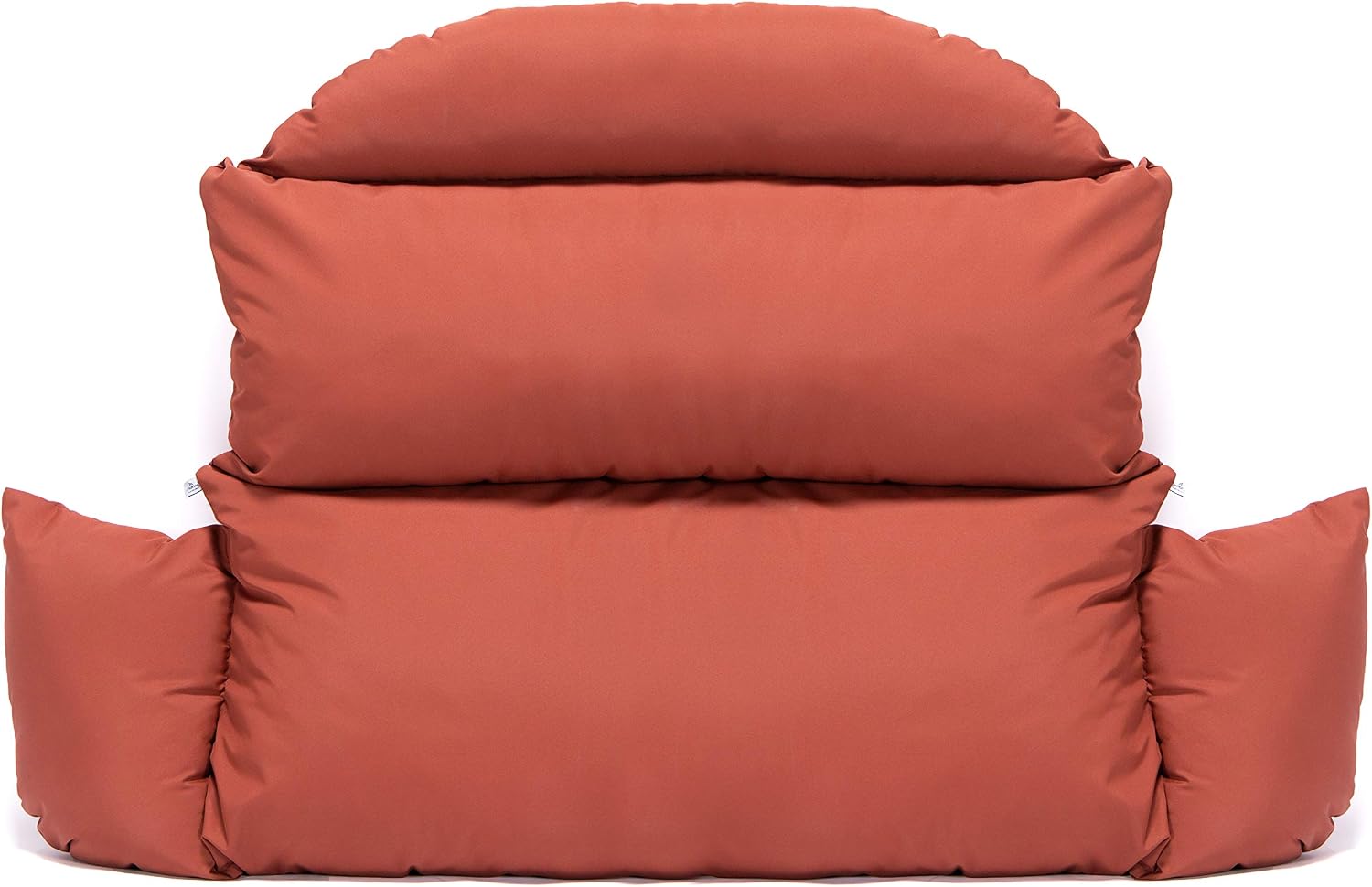 LeisureMod 2 Person Hanging Egg Chair Cushion - Dark Orange, Quick-Drying, Weather-Resistant, Soft Cotton Filling, Machine Washable