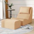 Giant Bean Bag Chair for Adults,Corduroy Chaise Lounge with Unrivaled Back Support, Detachable Neck Pillow, Comfortable Ottoman & Washable Cover for Living Room, Bedroom, Garden (Camel)