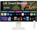 LG 32SR85U-W Smart Monitor 32-inch 4K UHD (3840x2160), IPS Display, webOS 23, USB Type-C 90W PD, Built-in FHD Webcam & Speaker, HDR 10, AirPlay 2, Screen Share, Bluetooth, White