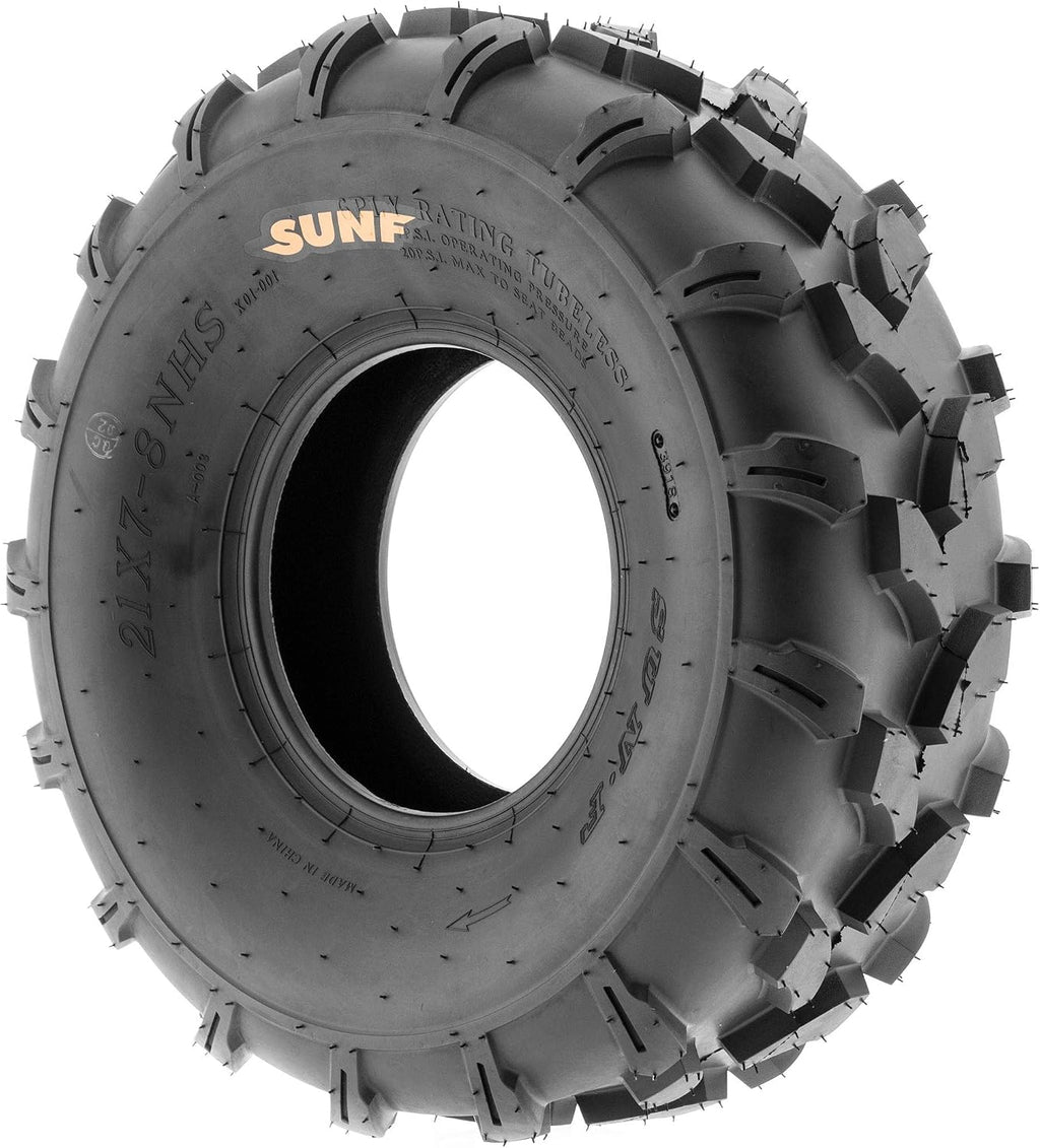 SunF Set of 2 ATV Tires 21x7-8 Lawn Mower Off-Road Tires 6 ply-A003