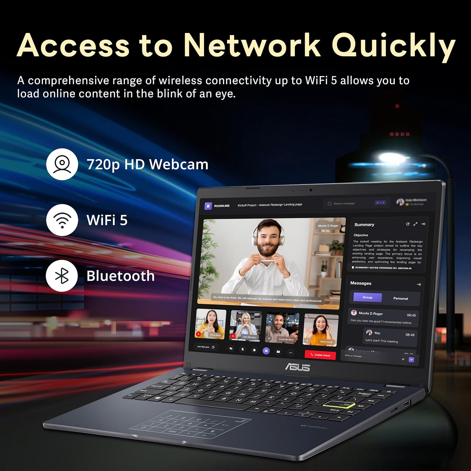 ASUS Laptop, 14-inch FHD Display, Intel Pentium Silver N6000, 4GB RAM, 64GB eMMC Storage, Windows 11 Home in S Mode, Intel UHD Graphics, Star Black, E410KA-PM464 (Renewed)