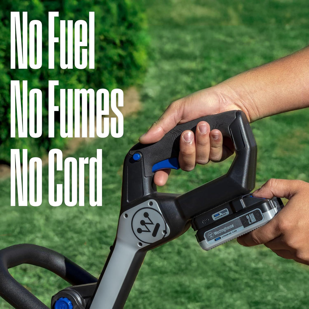 Westinghouse 20V 2-in-1 Cordless String Trimmer and Edger, 12 Inch Cutting Path with 2.0Ah Battery and Charger