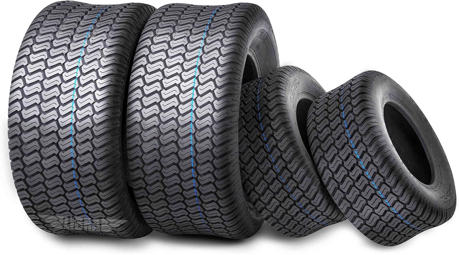 WANDA Set 4 Lawn Mower Turf Tires 15x6-6 Front & 20x10-10 Rear /4PR -13016/13041