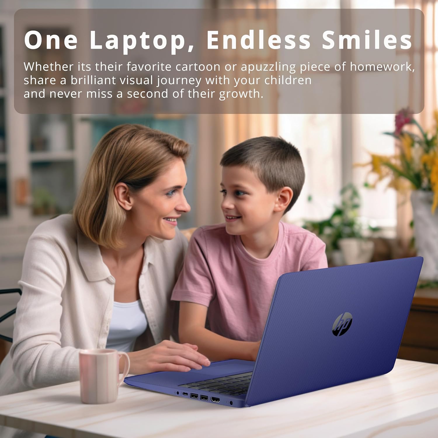 HP Stream 14″ HD Busines Laptops, Intel Celeron Processor, 8GB RAM, 1TB Storage (64GB eMMC + 1TB Docking Station Set), Intel UHD Graphics, 720p Webcam, WiFi, HDMI, Win 11, Blue