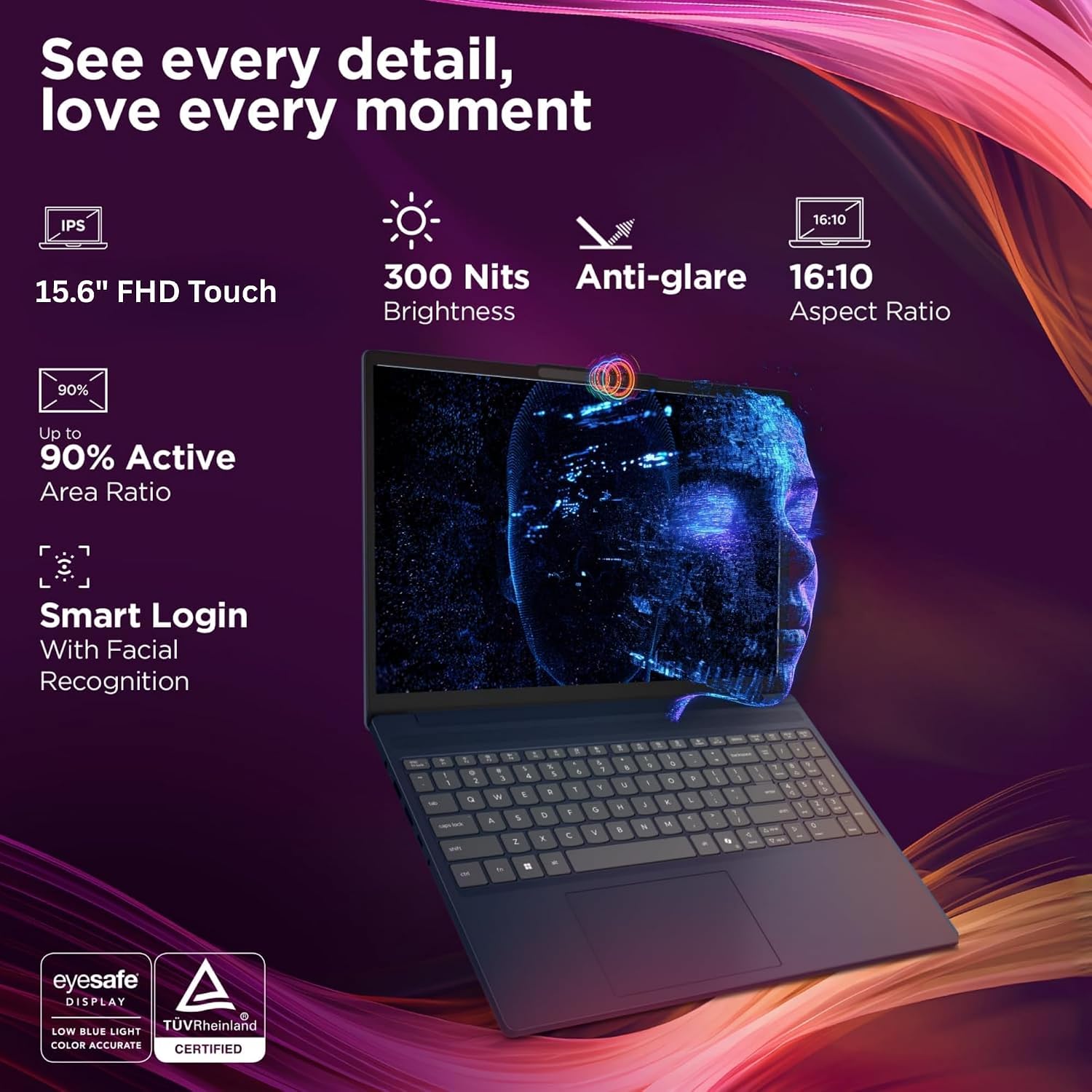 Lenovo IdeaPad 15.6' FHD Touchscreen Business Laptop with Lifetime Web Office 365 - Intel 13th 10-Core i5 (Outperforms i7-1255U) - 40GB RAM, 2TB SSD - WiFi 6, 10HR Battery, 720p Camera