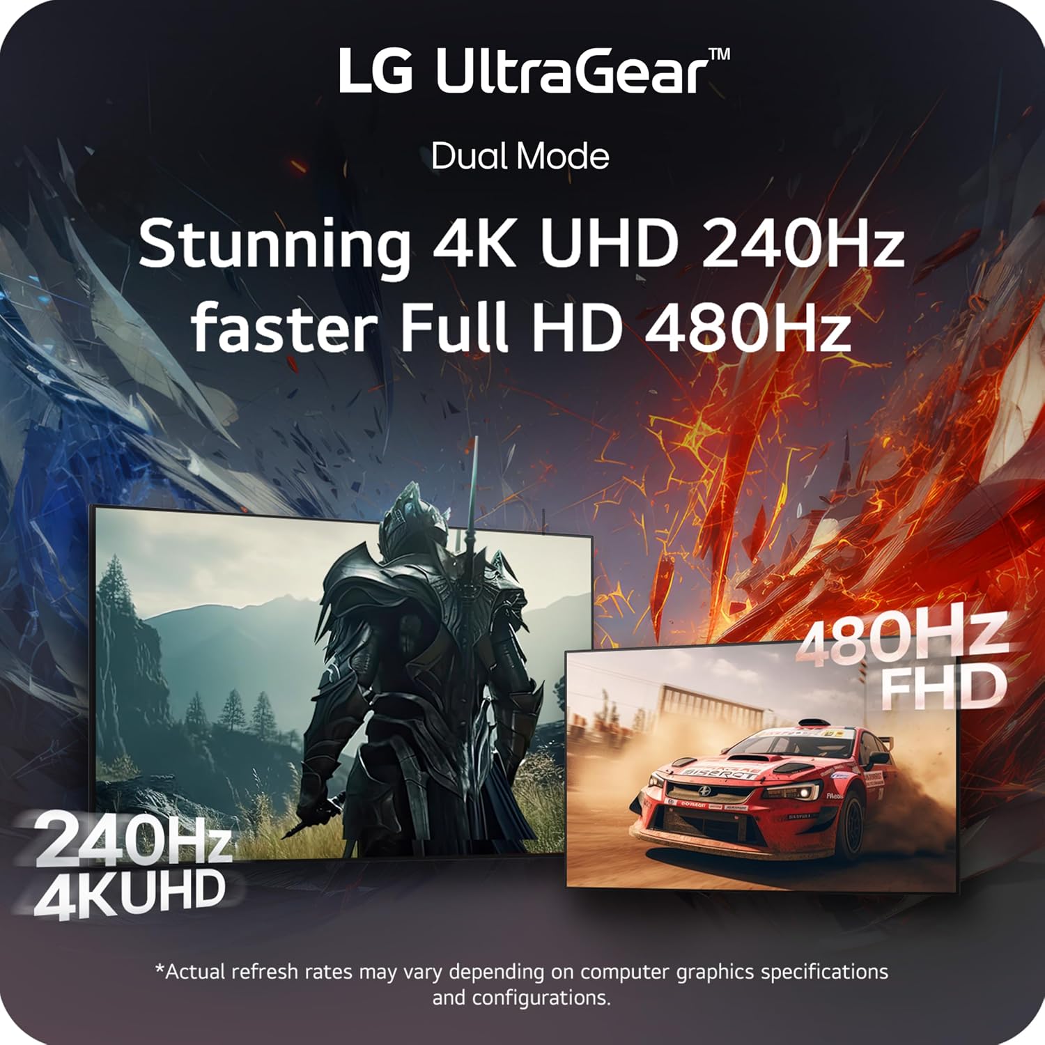 LG 27G850A-B 27-inch Ultragear 4K UHD (3840 x 2160) IPS Gaming Monitor, Dual-Mode 240Hz, 1ms, NVIDIA G-Sync Compatible, AMD FreeSync Premium Pro, VESA DisplayHDR 600, HDMI, DisplayPort 2.1, Black