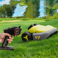 Remote Control Lawn Mower - Cordless All-Wheel Drive RC Mower, 45° Slope Climbing, 2'-3' Height Adjustment, Dual 3Ah Batteries (Up to 60 Min Runtime), No Gas No Oil