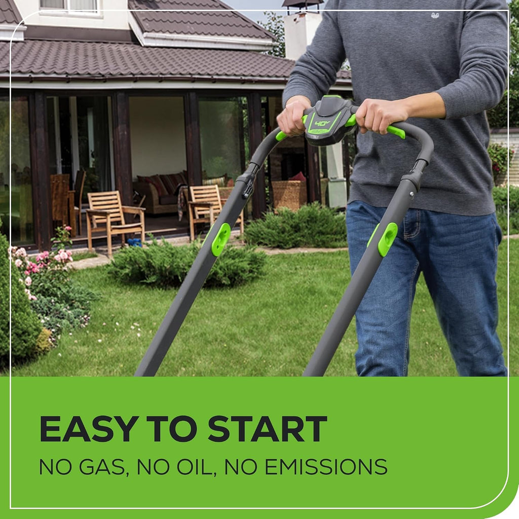 Greenworks 40V 25' Brushless Cordless (Self-Propelled) Lawn Mower (75+ Compatible Tools), (2) 4.0Ah Batteries and Dual Port Rapid Charger Included