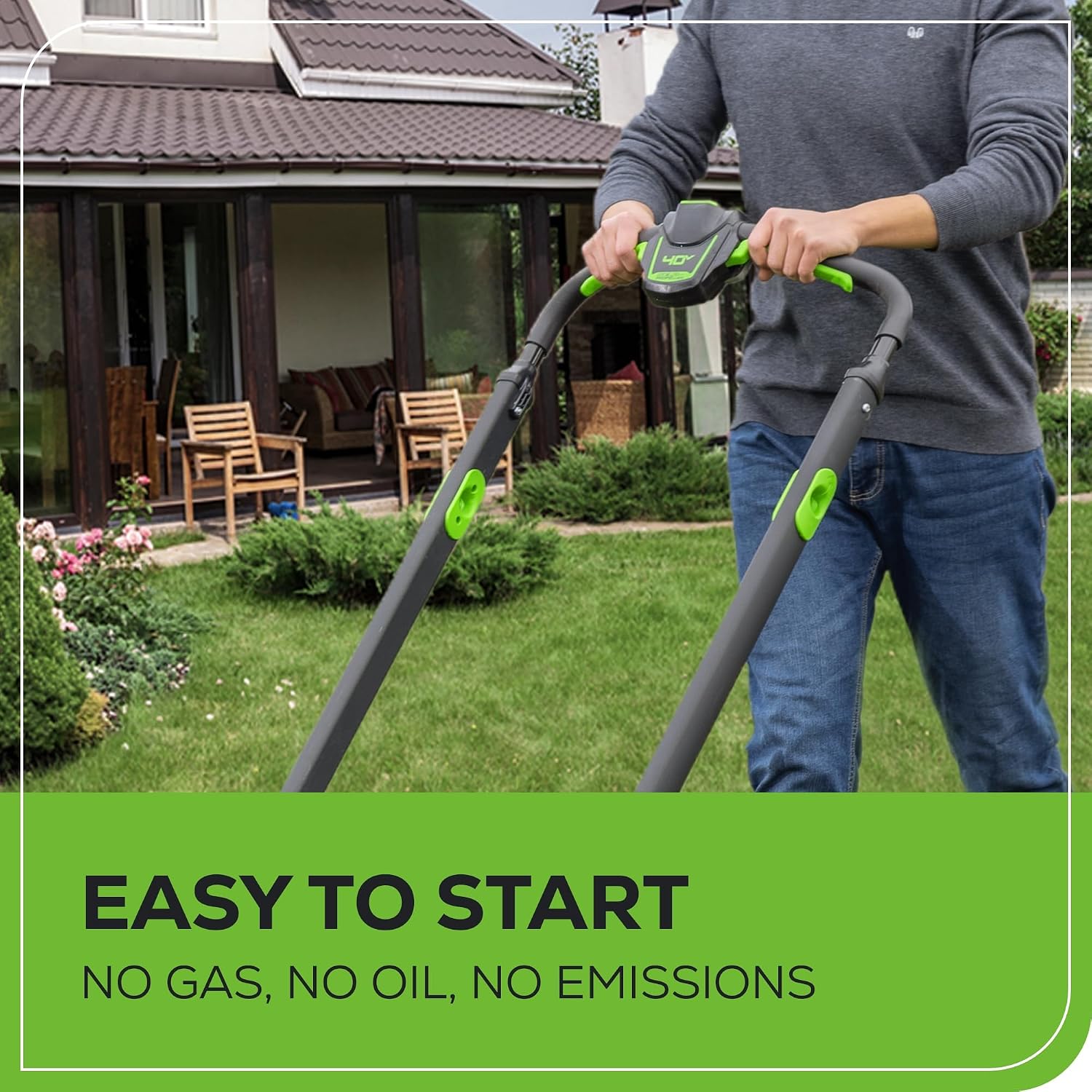 Greenworks 40V 25' Brushless Cordless (Self-Propelled) Lawn Mower (75+ Compatible Tools), (2) 4.0Ah Batteries and Dual Port Rapid Charger Included