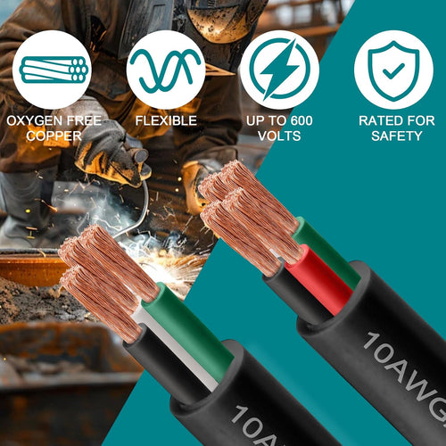14/4 SOOW Wire 200FT, 14 AWG 600V SOOW Bulk Cable, 14 Gauge 4 Conductor Portable Power Cable, Extension Cord for Welder,Generator,Portable Light,Circuits,EV Car Charger,Motor Lead