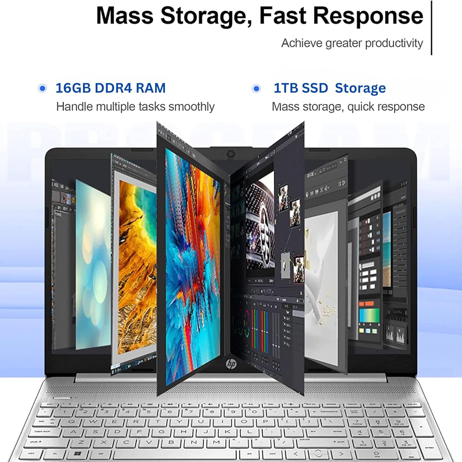 HP Pavilion 15.6' HD Touchscreen Anti-Glare Laptop, 32GB RAM, 1TB SSD Storage, Intel Core Processor up to 4.4GHz, Up to 11 Hours Long Battery Life, Type-C, HDMI, Windows 11 Home, Silver