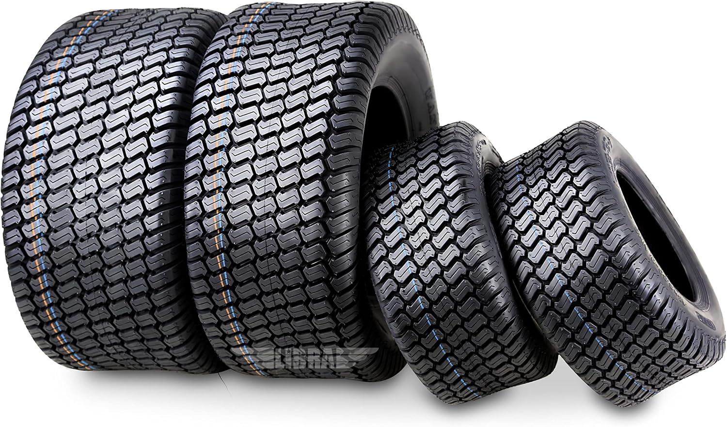 WANDA Set 4 16X7.5-8 & 23X10.5-12 Lawn Mower Tractor Cart Turf Tires 4 Ply-13020/13049