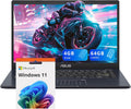 ASUS Laptop, 14-inch FHD Display, Intel Pentium Silver N6000, 4GB RAM, 64GB eMMC Storage, Windows 11 Home in S Mode, Intel UHD Graphics, Star Black, E410KA-PM464 (Renewed)